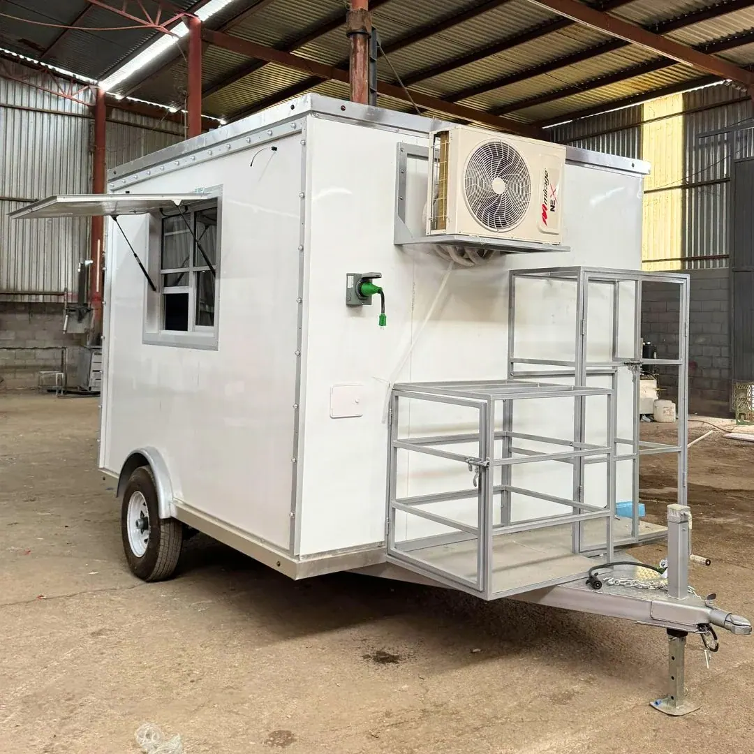 10ft food trailer exterior, doors open