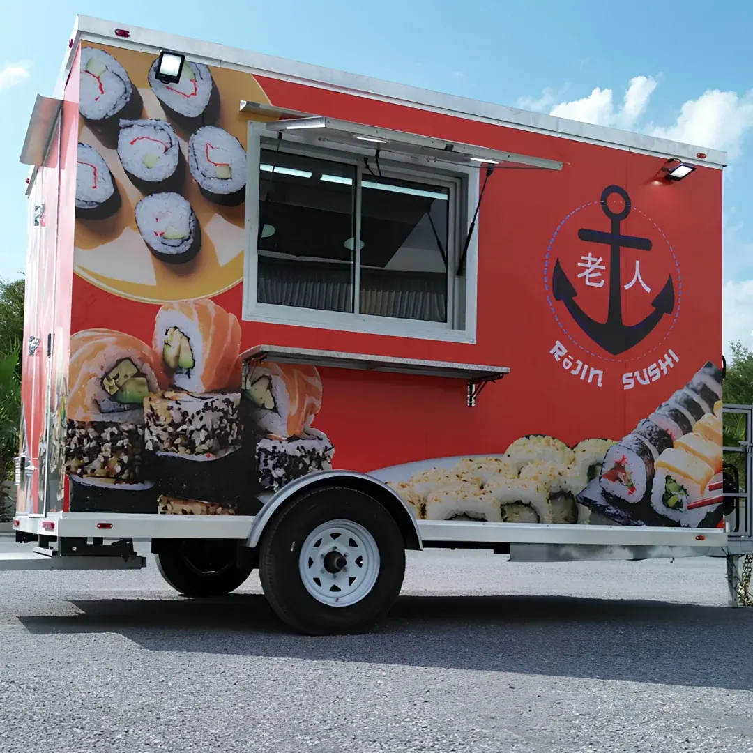 10ft food trailer service hatch open