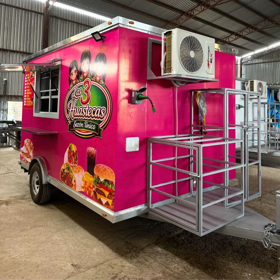 12ft food trailer exterior, doors open