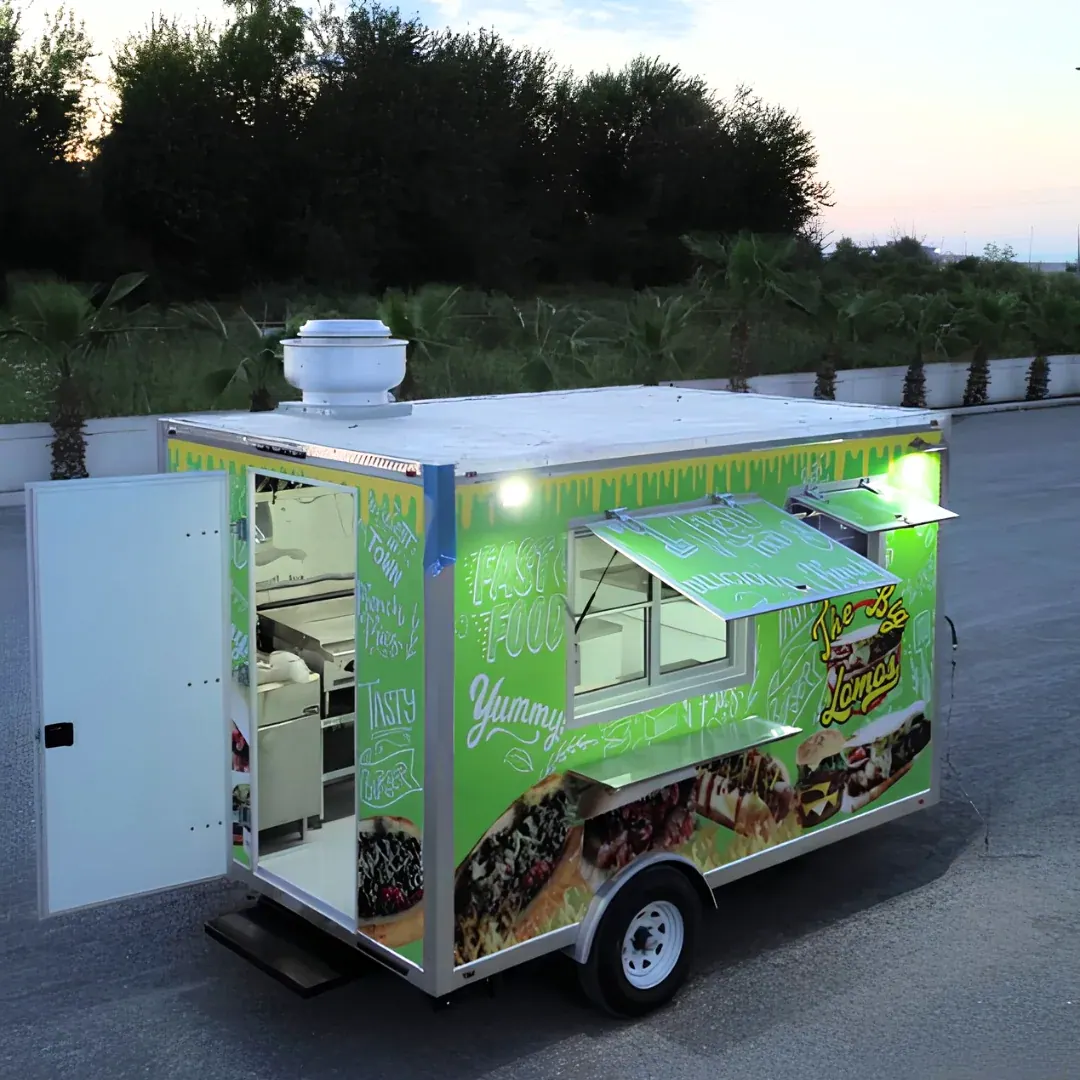 12ft food trailer service hatch open
