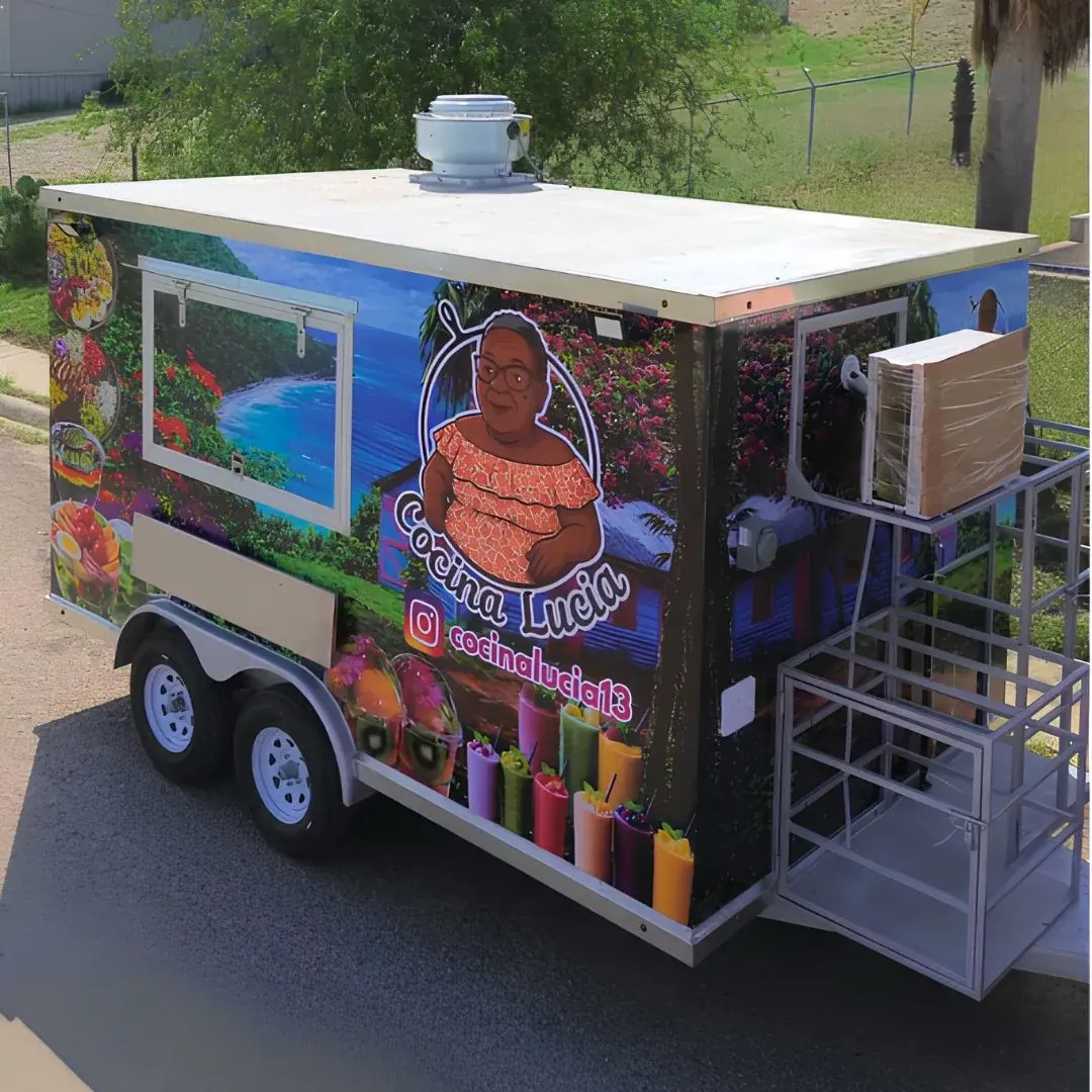 14ft food trailer exterior detail