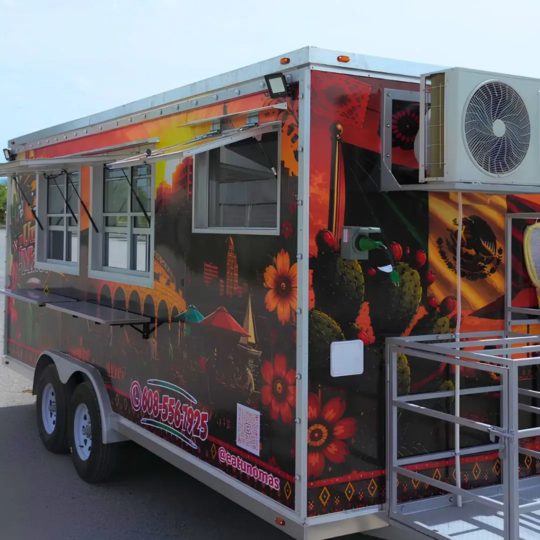 18ft food trailer exterior detail