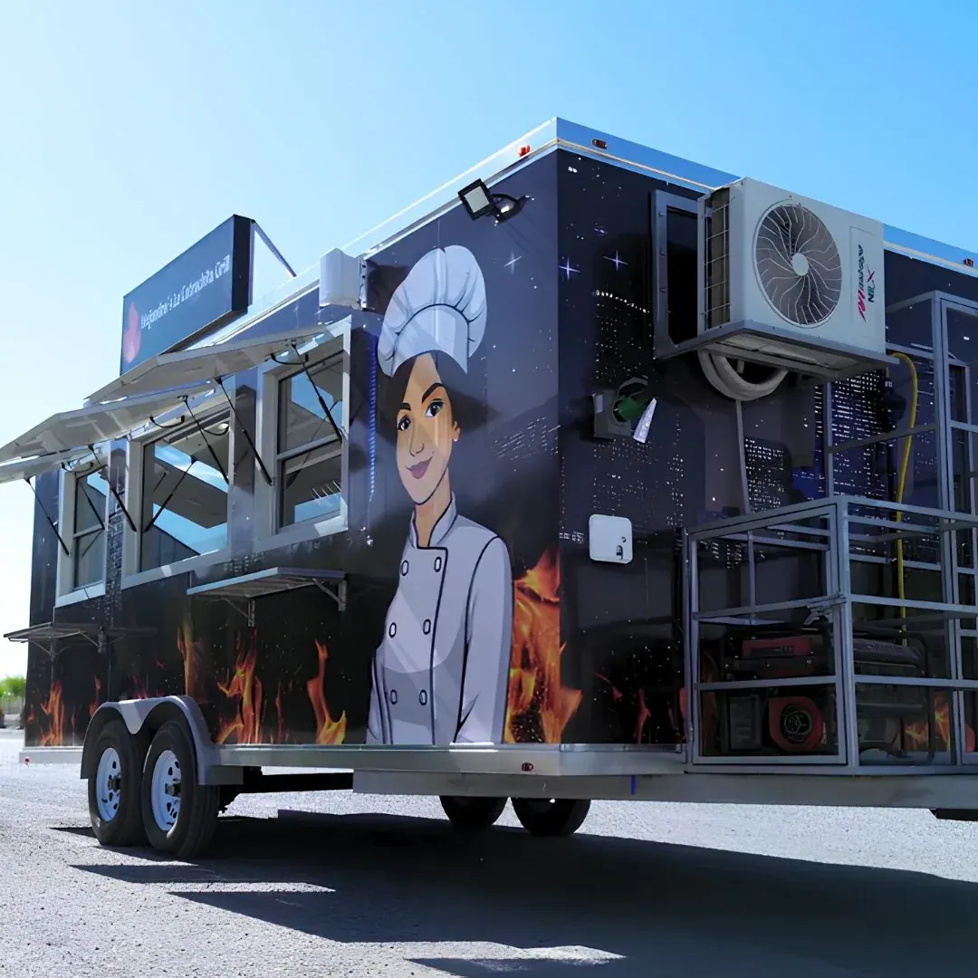 20ft food trailer serving window detail