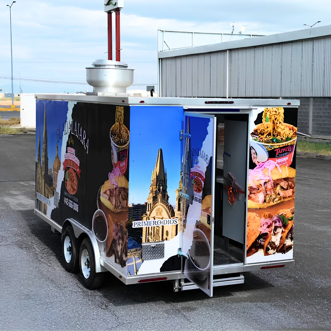 California food trailer branded exterior