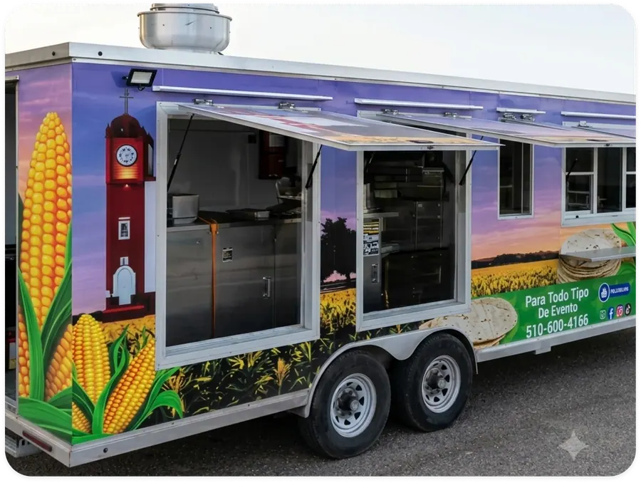 Mobile tortilleria trailer