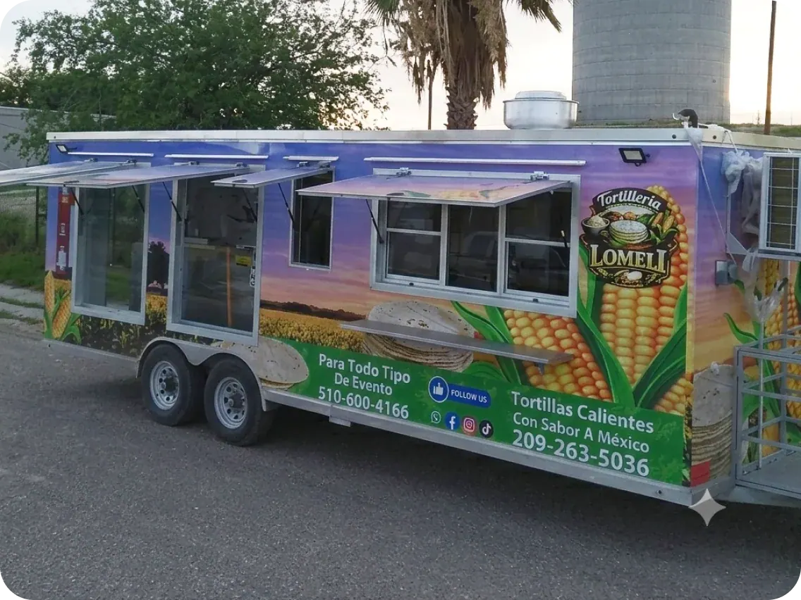 Mobile tortilleria trailer
